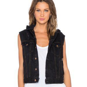 NSF Tia Distressed Hooded Vest